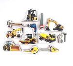 GrapplerTodd - Wooden Construction Tools & Vehicles Toy Set