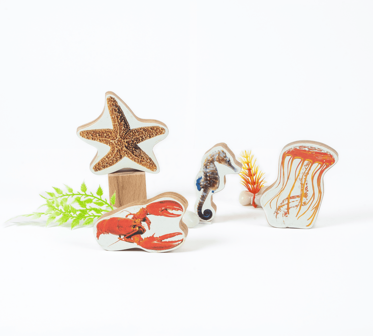 GrapplerTodd - Wooden Aquatic Animals Toy Set