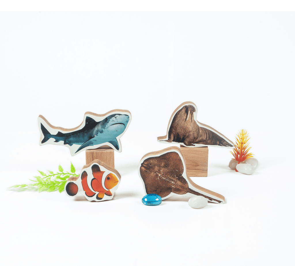 GrapplerTodd - Wooden Aquatic Animals Toy Set