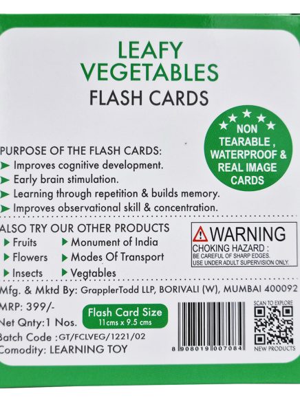 GrapplerTodd Early Learning - Leafy Vegetables Flashcards